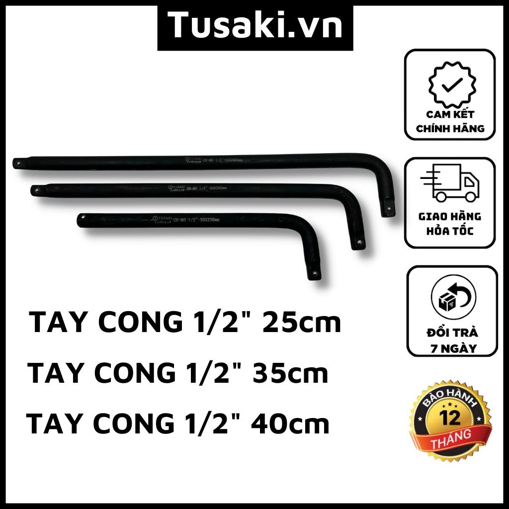 Tay Công Chữ L, Tay Vặn Ốc 1/2 TUSAKI-JAPAN