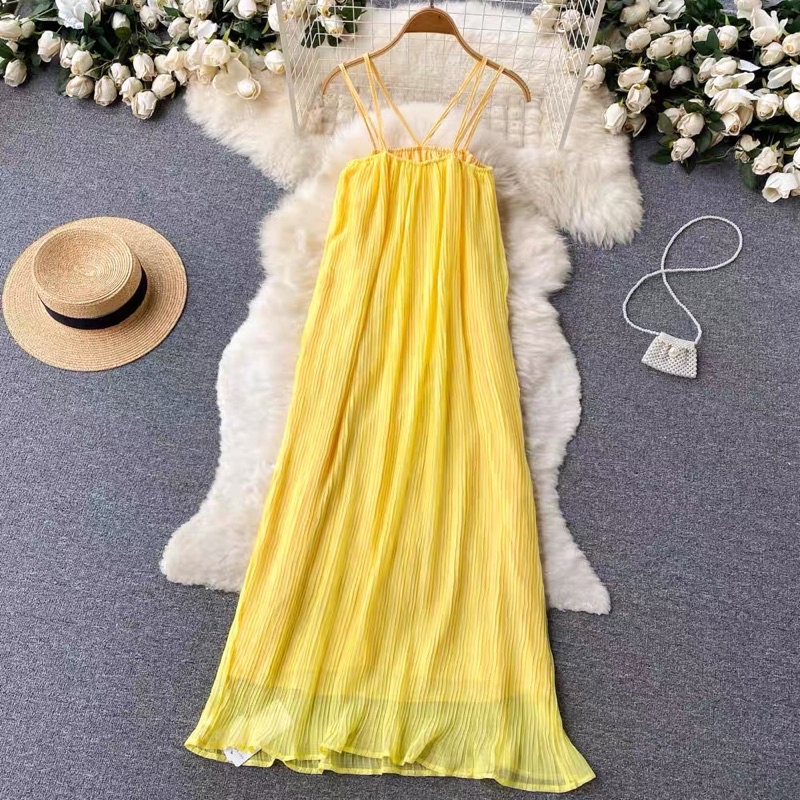 Đầm đi biển 2s dáng suông chuẩn Quảng Châu loại 1