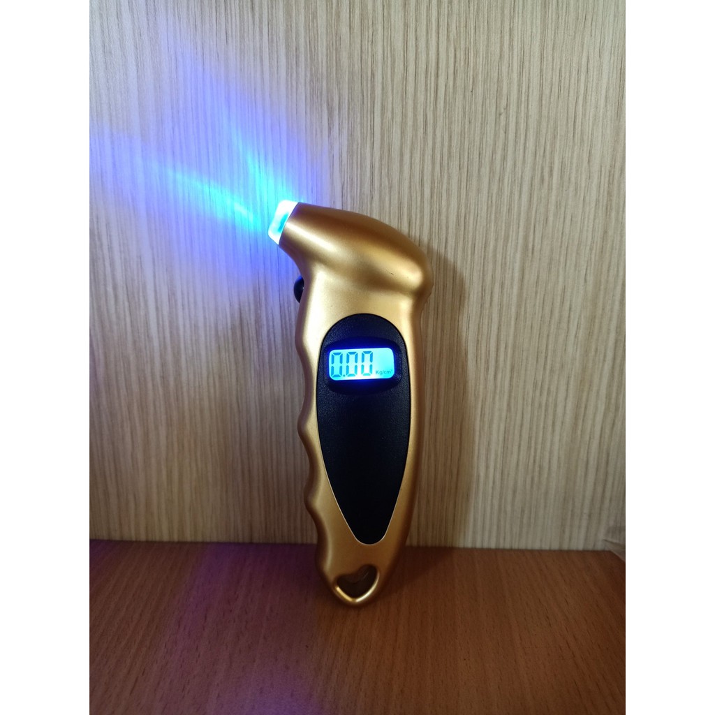 Máy Kiểm Tra Áp Suất Lốp Xe Máy, Ô Tô Điện Tử Có Màn Hình Hiển Thị LCD, Đèn Led Sáng Trong Đêm (Đỏ) 