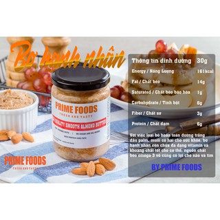 bơ hạnh nhân ăn kiêng giảm béo, Hũ siêu to. (100% không đường, không dầu, không muối, không mật ong)