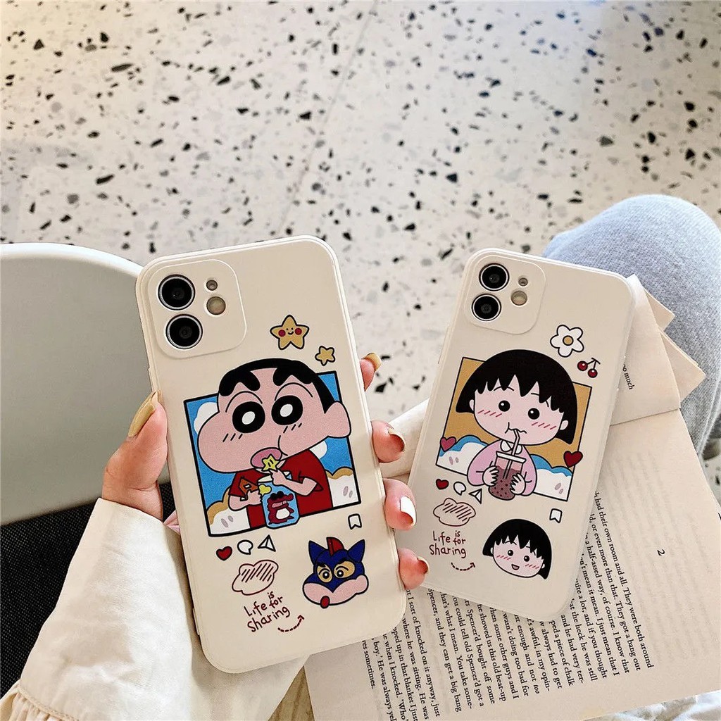 Ốp lưng IPhone vuông cạnh Shin - Maruko BVC 6/6s/6splus/7/7plus/8/8plus/x//xs/11/12/13/14/pro/max/plus/promax BVC310