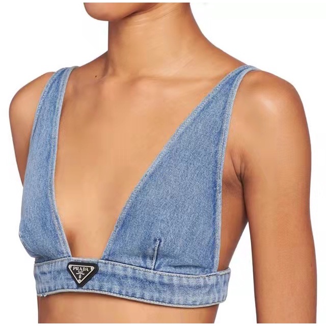 Áo denim cổ chữ V thời trang quyến rũ dành cho nữ 2021