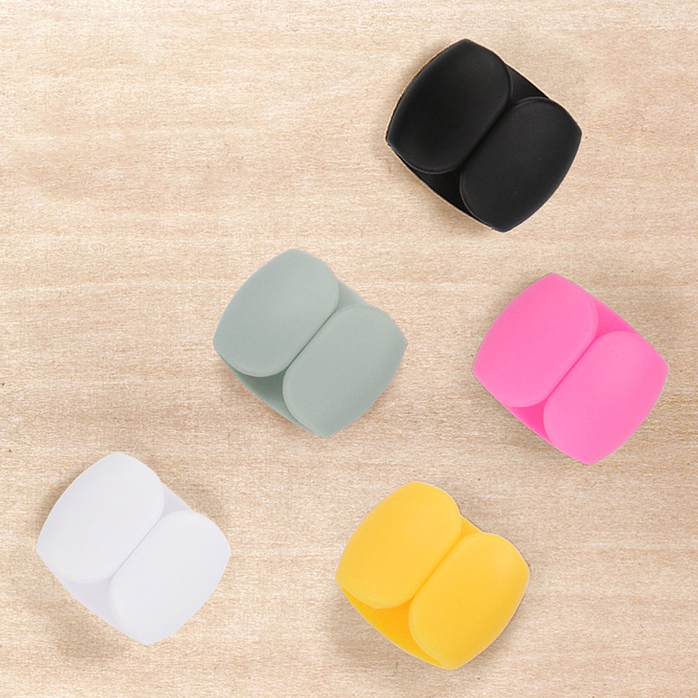 Dây cáp 4 cái Thời trang Đơn giản Vòng tròn Kẹp Giá đỡ Bộ sạc USB Bàn tổ chức ngăn nắp Dây dẫn cho Cáp máy tính để bàn Cố định