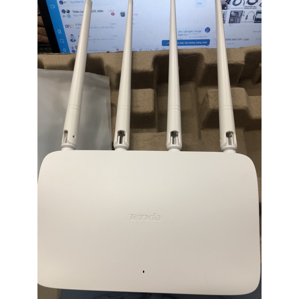 Bộ phát WiFi Tenda 4 angten F6 5dBi chuẩn N 300Mbps - Chính hãng Microsun phân phối