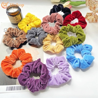 Dây Buộc Tóc Vải Nhung Màu Trơn Phong Cách Hàn Quốc