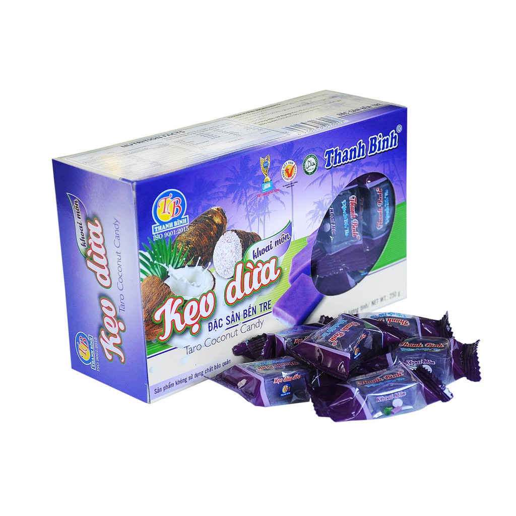 Kẹo dừa VÀ Kẹo chuối tươi Thanh Bình hộp 250g
