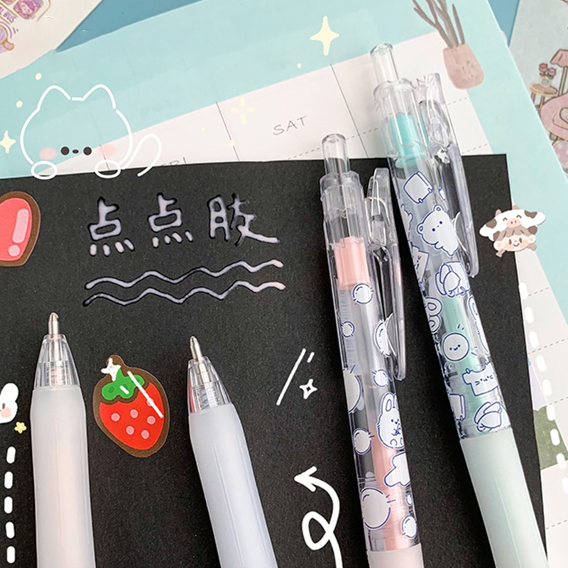 Bút Bi Dạng Bút Tự Dính Nhanh Khô Kiểu Hoạt Hình Sáng Tạo Dễ Thương Cho Học Sinh
