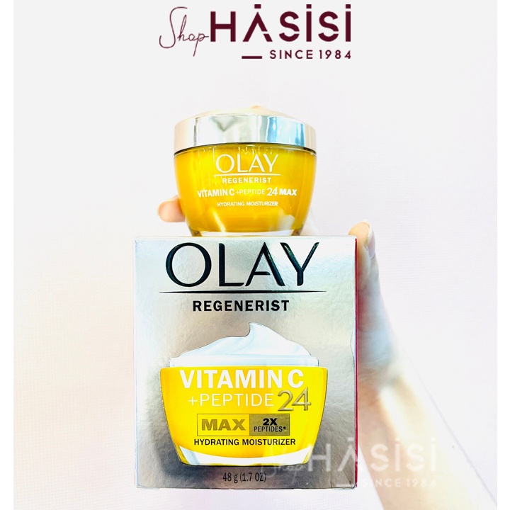 Kem Dưỡng Ẩm OLAY - Regenerist Vitamin C + Peptide 24 Hydrating Moisturizer 48g
