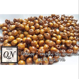hạt gỗ trang trí xâu vòng
