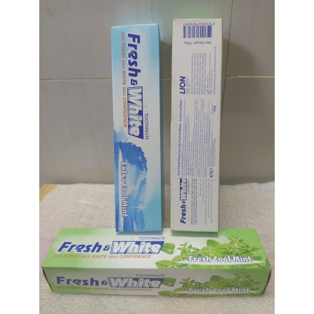 2 tuýp KĐR Fresh and White 160g( xanh Lam - Lá)