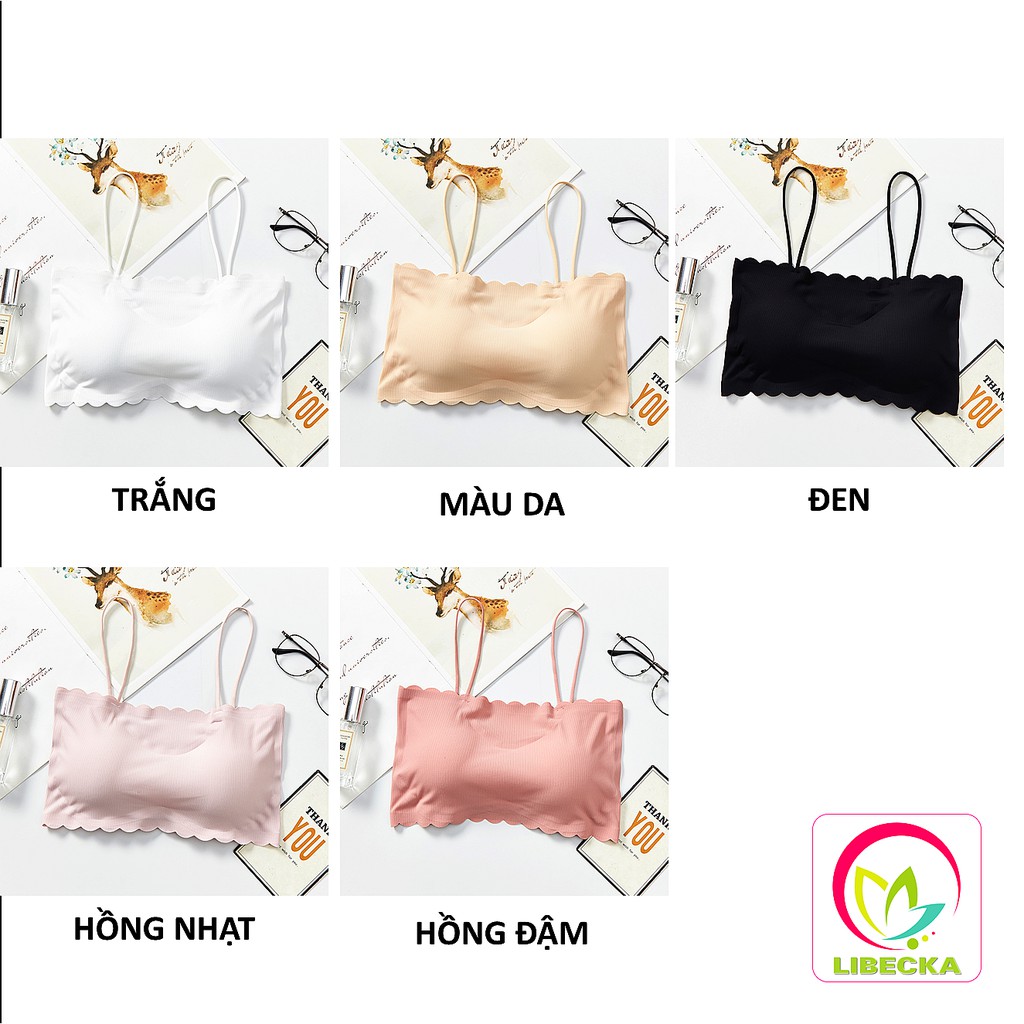 Áo Bra nữ quây hai dây cài sau gân tăm co giãn thông hơi thoáng mát nâng ngực Sexy gợi cảm xuất Hàn Quốc LIBECKA AL59