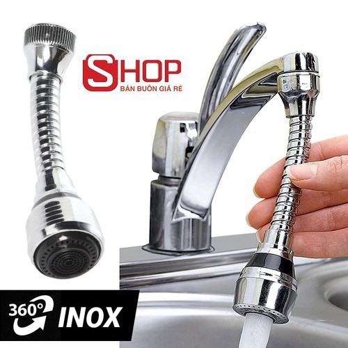 [FreeShip - LOẠI 1] Vòi nối tăng áp bồn rửa chén xoay 360 độ TURBO FLEX