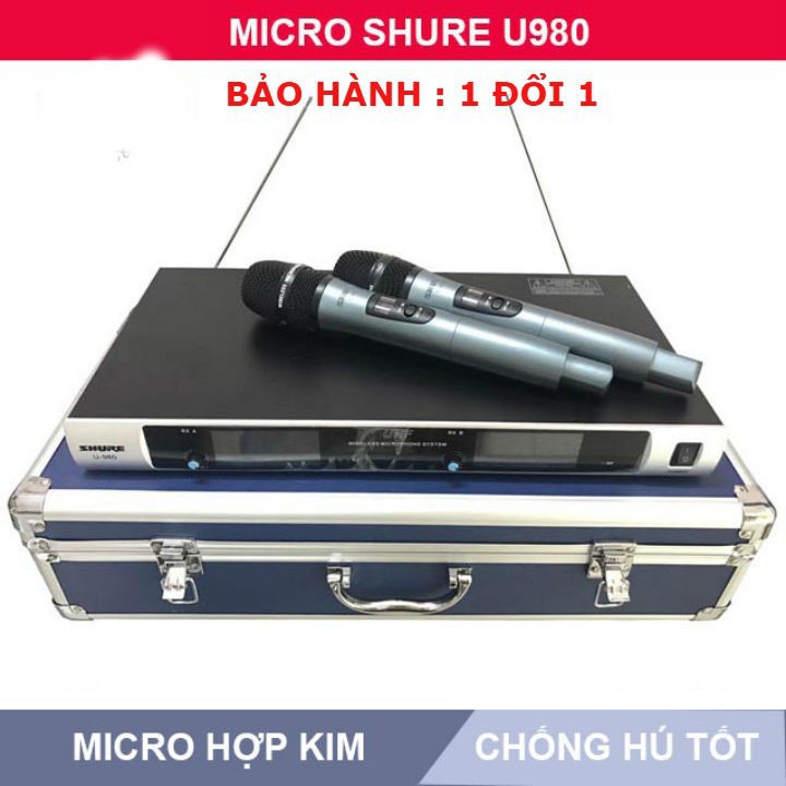 MICRO KHÔNG DÂY SHURE. U980 - cao cấp