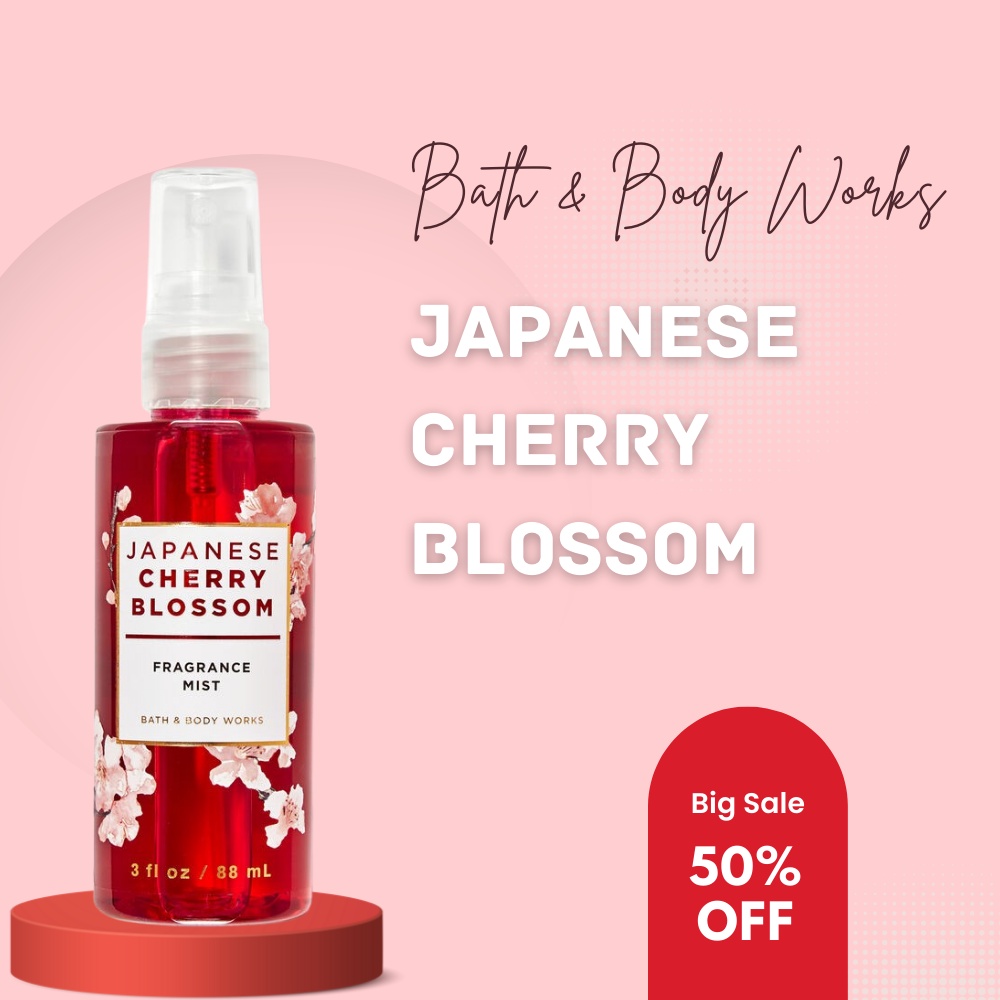 Xịt thơm toàn thân Bath & Body Works Japanese Cherry Blossom Hương Hoa Anh Đào Chai Mini 88ml