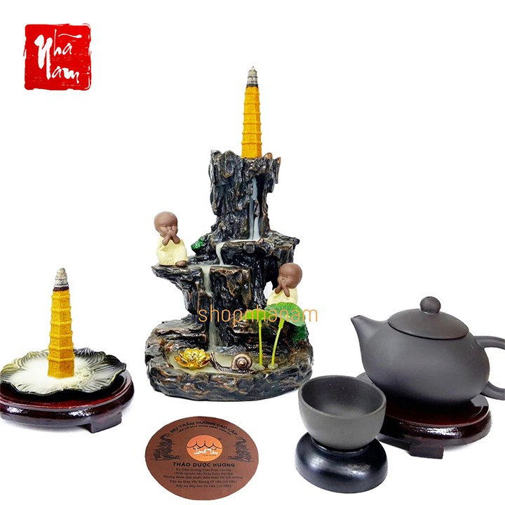 Tháp trầm hương Linh Tâm tháp trầm Văn Xương dùng cho thác khói trầm hương