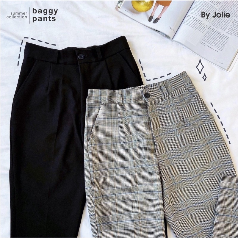Quần baggy nữ form suông chất mát