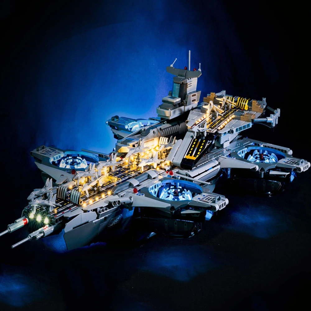 Đồ chơi Lắp ráp Mô hình tàu sân bay Super Heroes The Shield Helicarrier  with Light 10218 （Không có điều khiển từ xa）