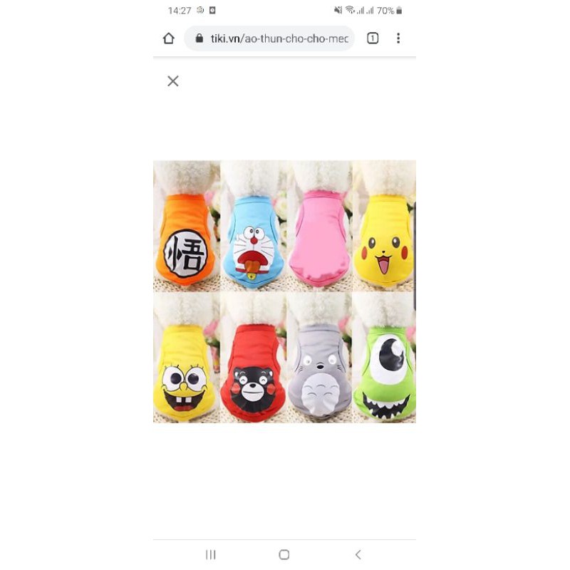 Combo 8 áo chó mèo size m.l.xl.xxl