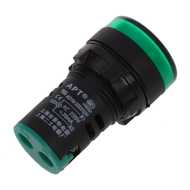 Set 3 Bảng Đèn LED 22Mm AC 220V Ánh Sáng Đỏ / Vàng