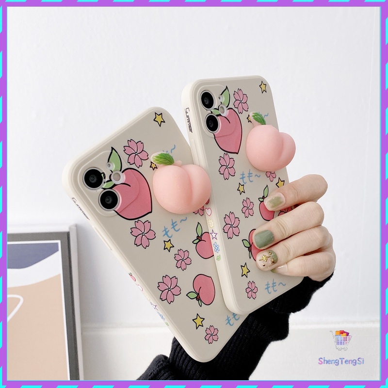 3D Unzip Peach Liquid Silicone Rubik's Cube Phone Caing for Xiaomi 8 9 10 10Pro 10 Lite 11 CC9P Redmi K20/K20P K30P K40/K40P Note 9 4G Note 9 5G Note 9S Case Cover with Camera Protection
