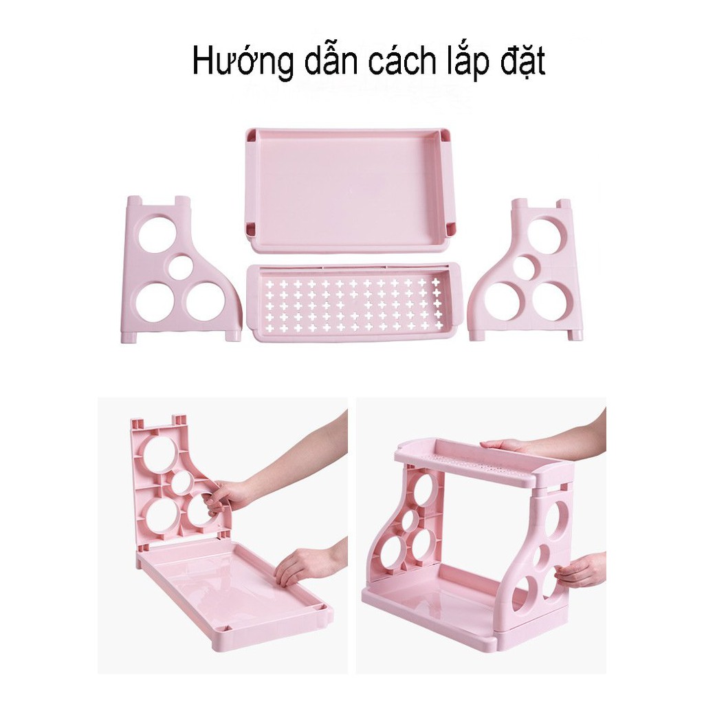 Kệ đựng gia vị 2 tầng, kệ đựng vật dụng nhà bếp tiện lợi | BigBuy360 - bigbuy360.vn