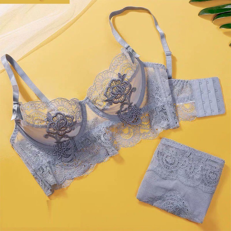 💥Bộ Đồ Lót Ren Không Đệm Có Gọng Mẫu 2020 Sexy 💥