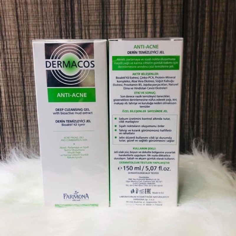 Sữa Rửa Mặt Farmona Dermacos Anti Acne Deep Cleansing Gel 150ml