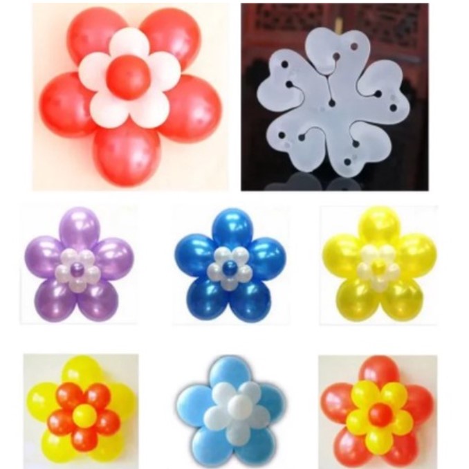 Miếng nhựa kết bong bóng tạo hình bông hoa 5 cánh Phụ KiệnTrang Trí Sinh Nhật tiệc cưới Happy birthay thôi nôi