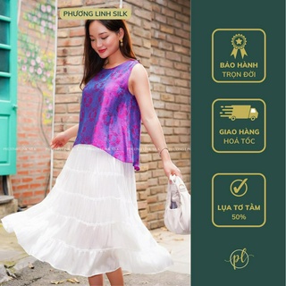 Chân váy lụa 5 tầng chân váy hè siêu dễ mix đồ