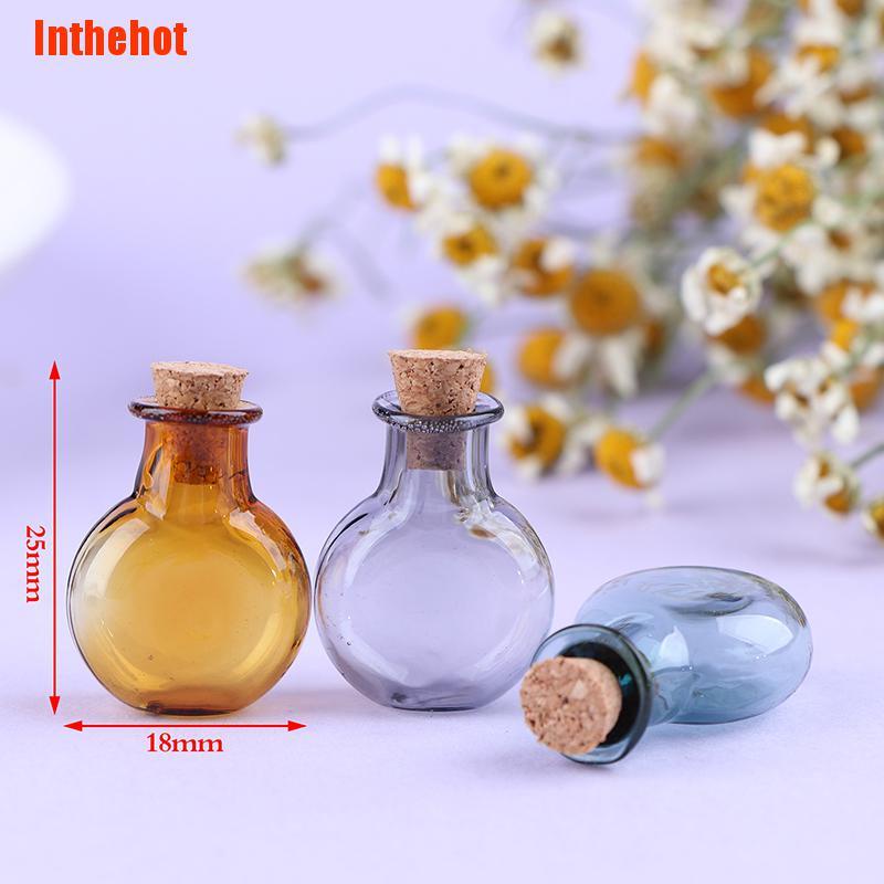 Set 2 Lọ Thủy Tinh mini Nhiều Màu Sắc Trang Trí Nhà Búp Bê