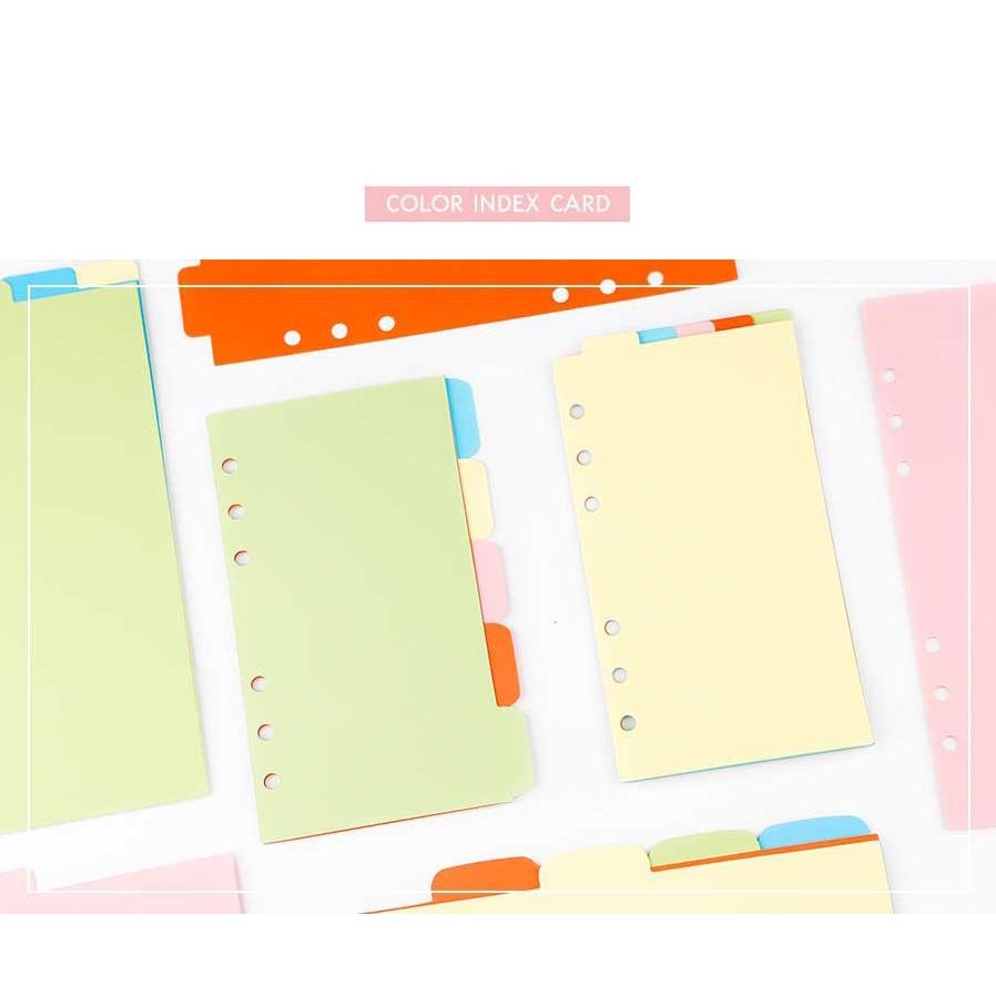 Sổ còng binder KOGANO bìa sổ còng size A5 A6 trắng đục 6 lỗ phụ kiện chia giấy, túi đựng tiện dụng SN-001340