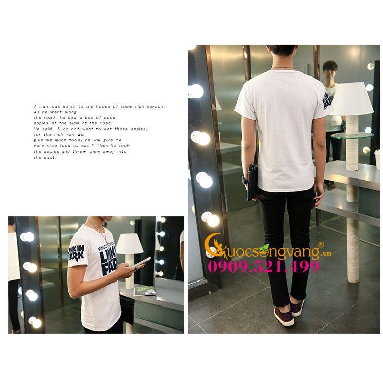 Áo thun nam cổ tròn áo thun nam ngắn tay GLA121 Cuocsongvang