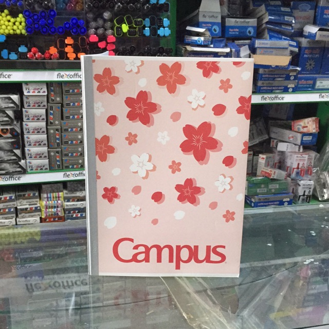 [Mã LIFEBOOK2 giảm 10% đơn 0Đ] Vở kẻ ngang Campus có chấm Sakura (80trang)