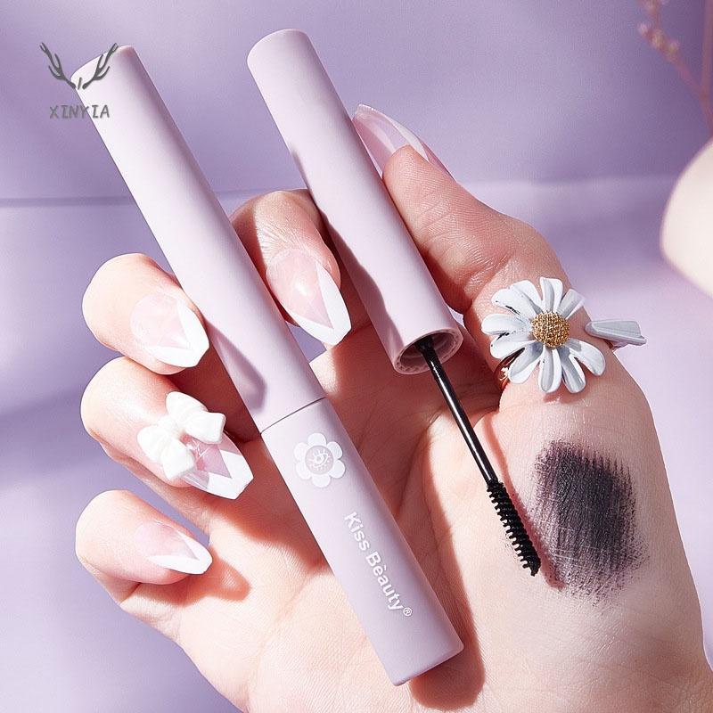 🌈Mascara KissBeauty đầu cọ nhỏ trang điểm uốn cong lông mi chống nước chống mồ hôi không lem
