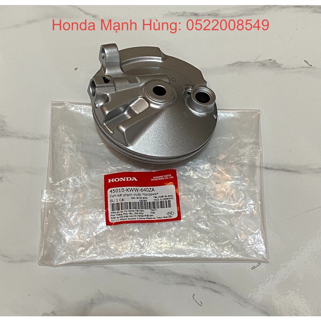 Cụm bát phanh trước - phanh đùm trước HONDA WAVE RSX110. *NH364M* 45010KWW640ZA