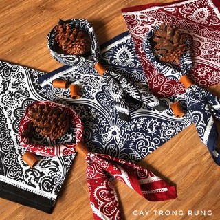 Khăn bandana vuông hoạ tiết vintage