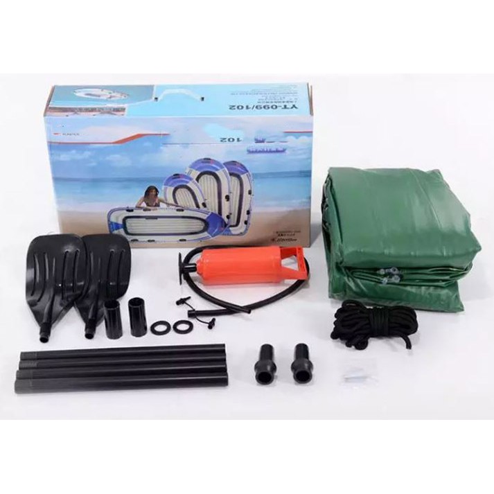 Thuyền Bơm Hơi 2 Người Cao Cấp Đại Nam Sport + Tặng Kèm 2 Mái Chèo,Bơm Tay Và Dây Buộc