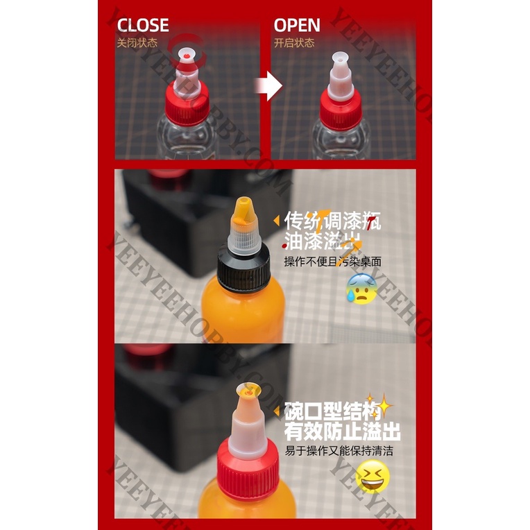 DỤNG CỤ MÔ HÌNH HOBBY MIO - NẮP CHAI CÓ MIỆNG LOE FLARED MOUTH CAP