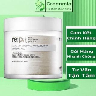 [4/2024] TONER REP Toner Tẩy Da Chết Phục Hồi Da Sau Mụn RE:P Organic Cotton Treatment Toning Pad 90 Miếng [NHẬP KHẨU]
