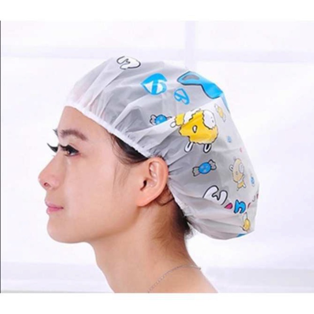 Mũ Nón Chụp Trùm Đầu Chống Nước Ướt Tóc Khi Tắm Tiện Lợi