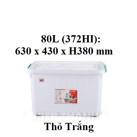 Thùng Nhựa có 4 bánh xe Đa Năng di chuyển dễ dàng  Đủ Size Lớn Nhỏ Hiệp Thành HI