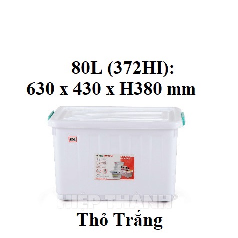 Thùng Nhựa Đa Năng (30L - 60L - 80L - 90L - 140L) Đủ Size Lớn Nhỏ Hiệp Thành HI