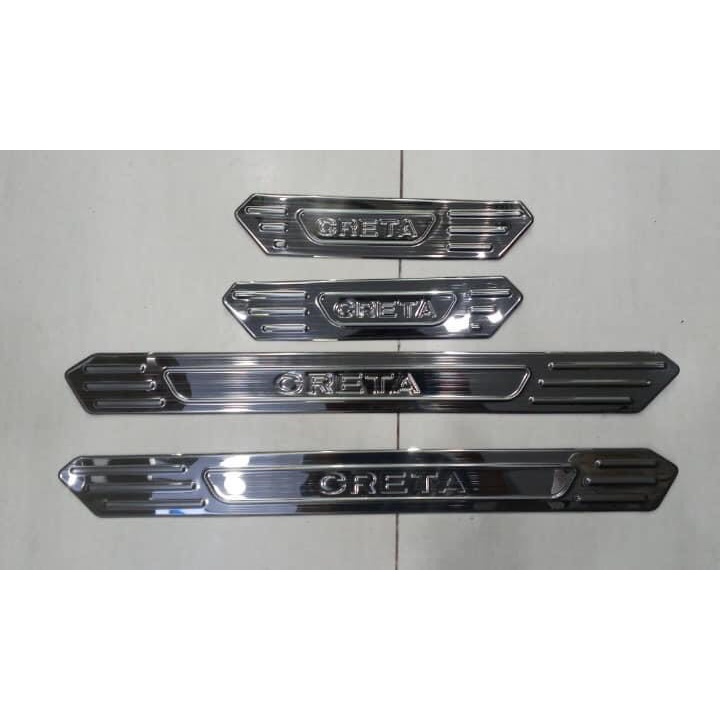 Ốp Bậc Cửa, Nẹp Bước Chân Hyundai Creta 2021 2022 Mẫu Titan Cao Cấp