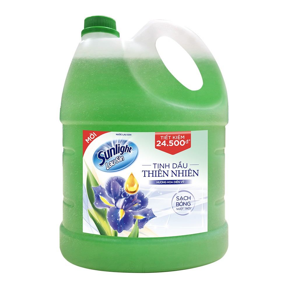 Sunlight lau sàn Tinh Dầu Thiên Nhiên Hoa Diên Vỹ, can 3.8kg