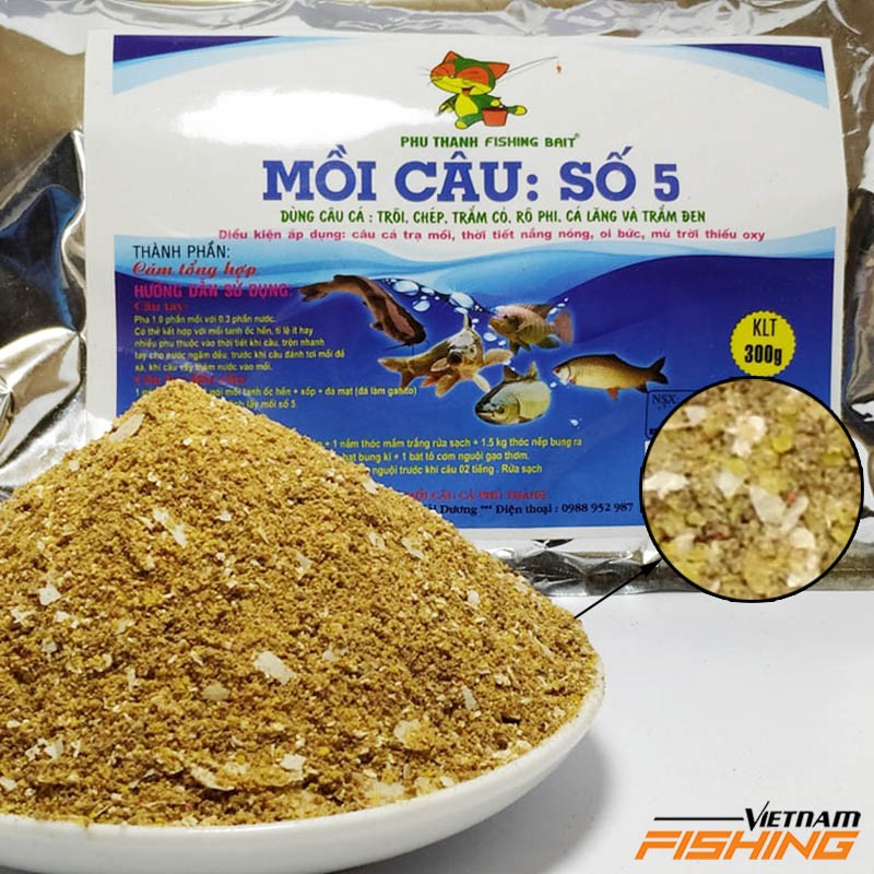 [Mồi câu con cáo] Mồi câu số 5, số 6, số 7, số 8, số 9 - Hãng mồi câu phú thành