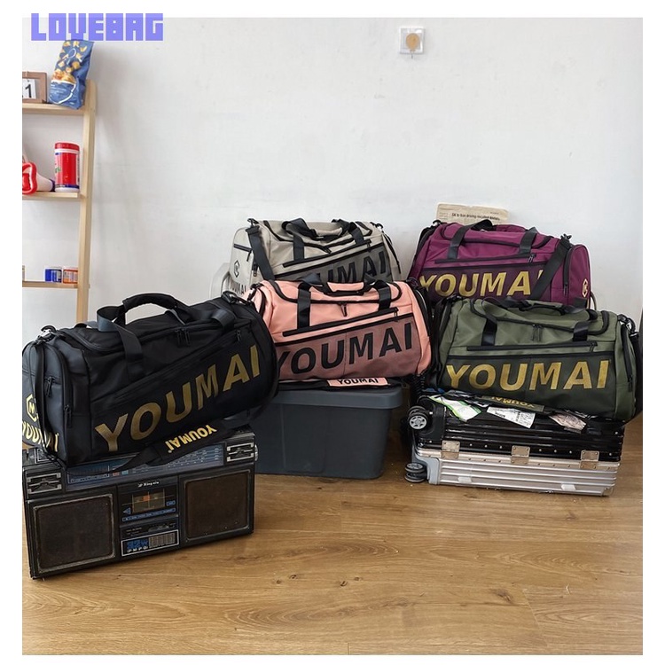 Túi đựng hành lý du lịch kích thước lớn thiết kế chia ngăn khô ướt tiện dụng dành cho nam