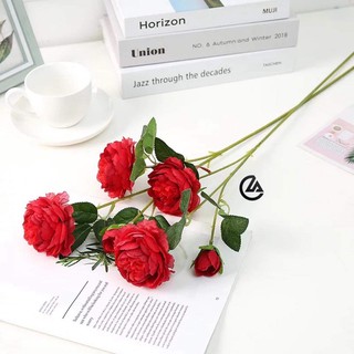 Hoa lụa mẫu đơn,hoa cắm trang trí phòng, chụp ảnh