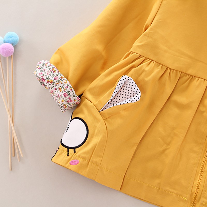 Áo khoác có nón tai thỏ dễ thương dành cho bé gái