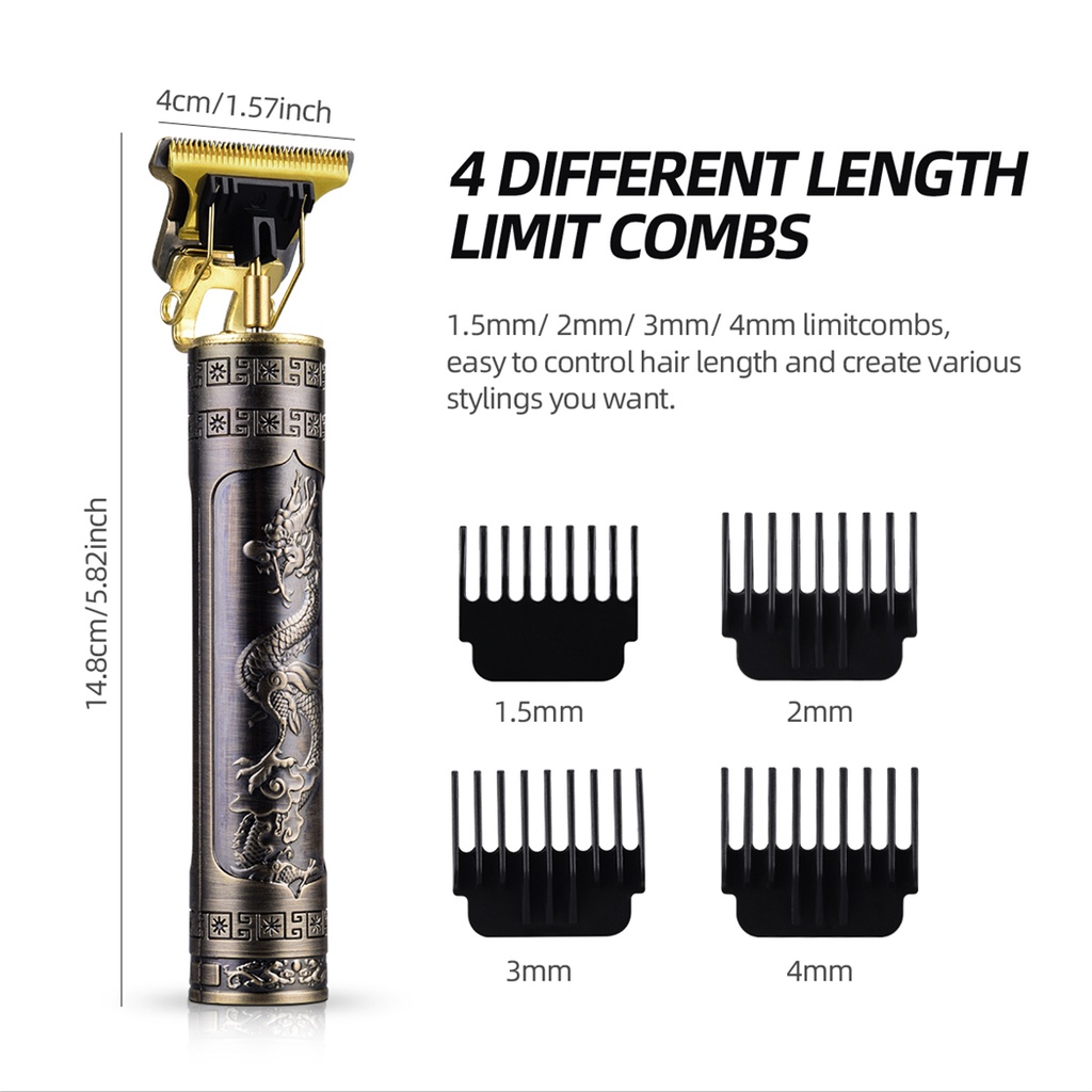 Tông đơ điện CkeyiN RC510 dùng cắt tóc cạo râu tiện dụng