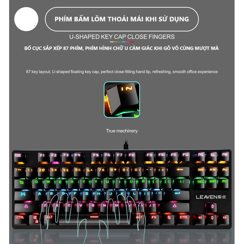 Bàn Phím Cơ Máy Tính Crack K550 Led RGB 10 Chế Độ Khác Nhau, Chơi Game Dùng Văn Phòng Cực Đã | BigBuy360 - bigbuy360.vn